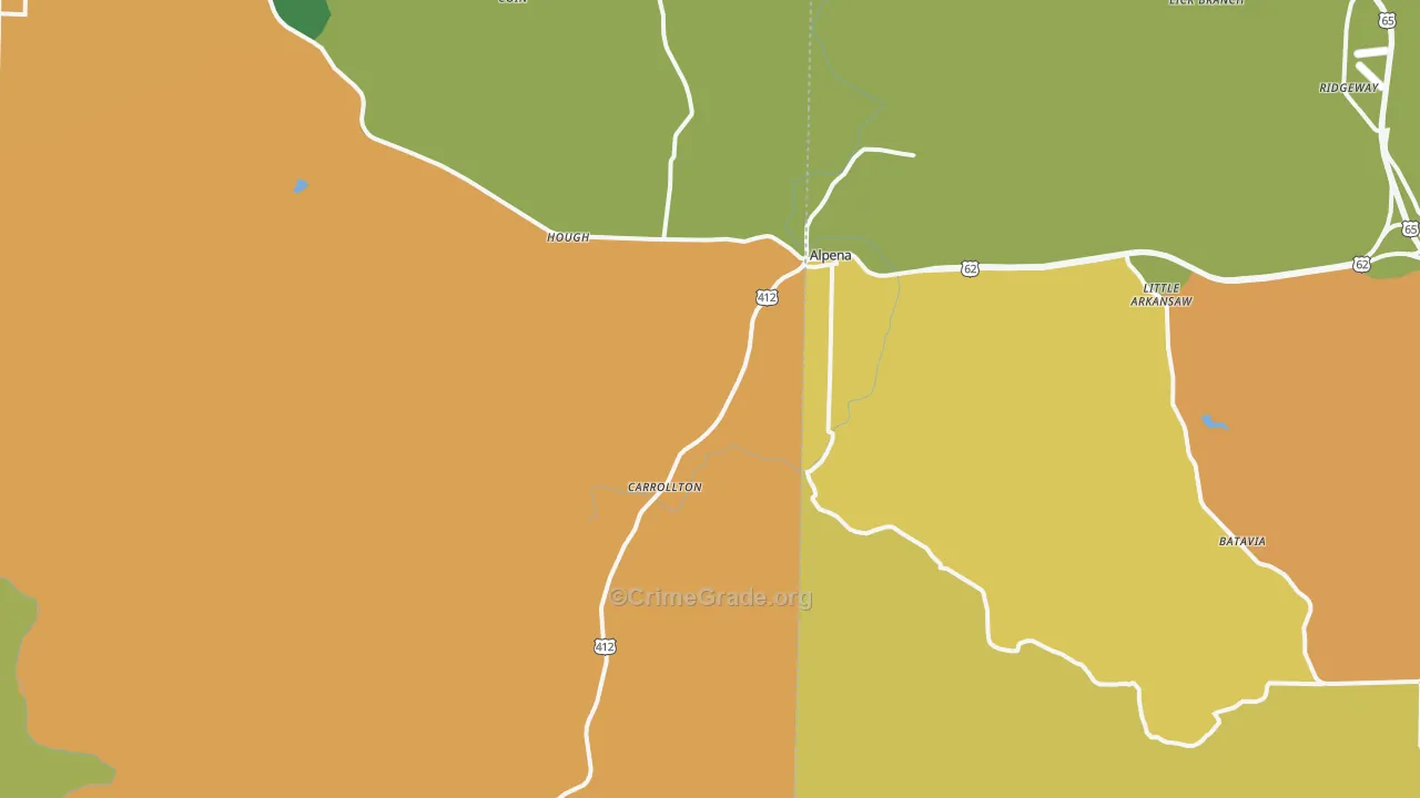 72611, AR Map of Theft Rates