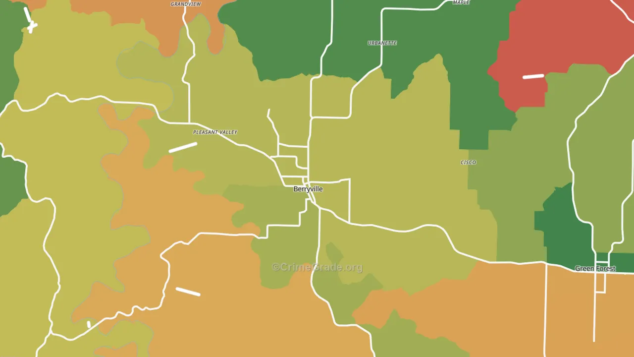 72616, AR Map of Theft Rates