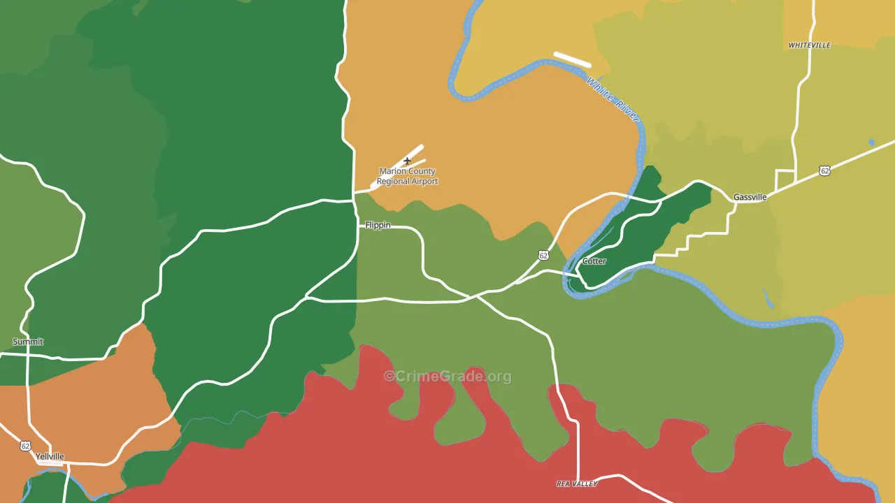 72634, AR Map of Theft Rates