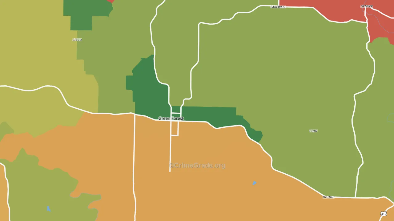 72638, AR Map of Theft Rates