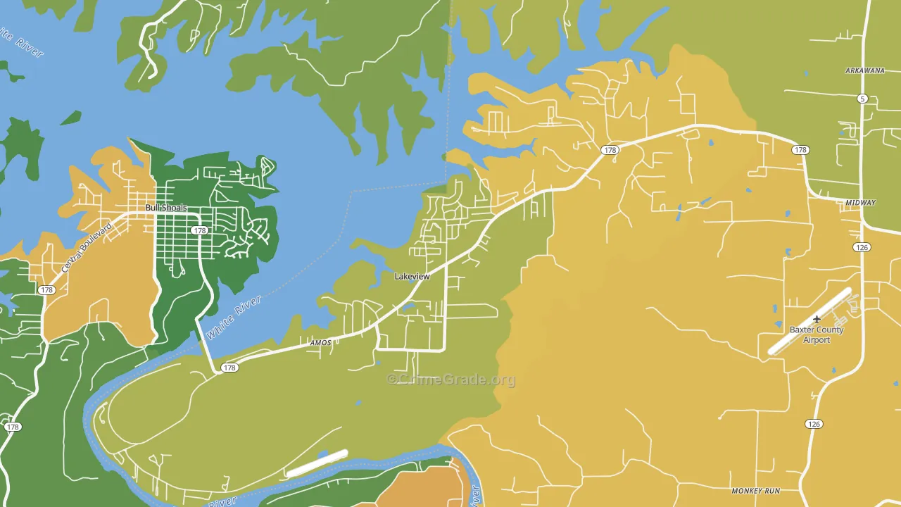 72642, AR Map of Theft Rates