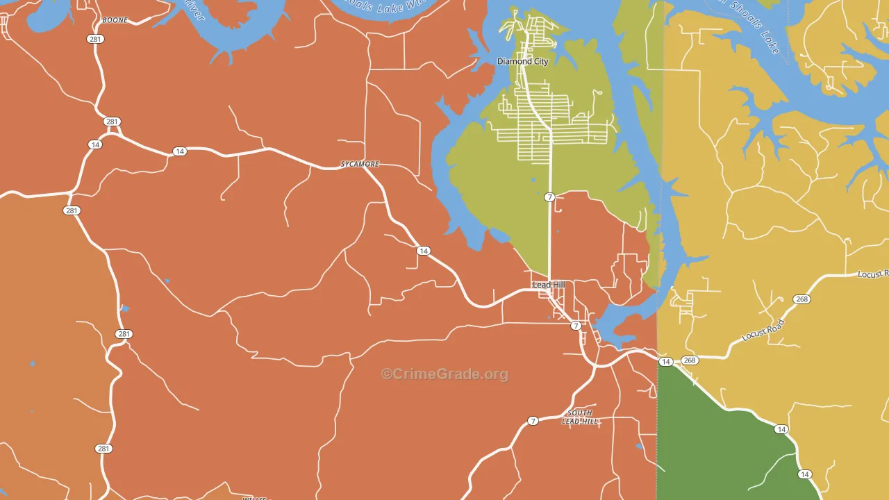 72644, AR Map of Theft Rates