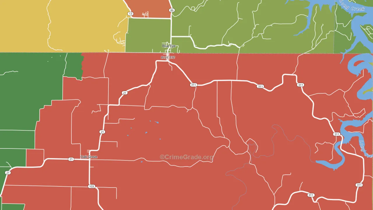 72660, AR Map of Theft Rates