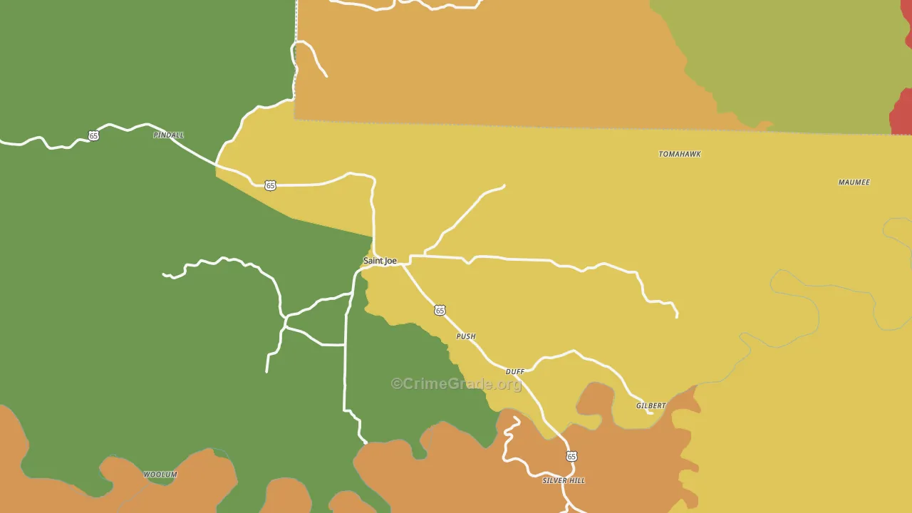72675, AR Map of Theft Rates