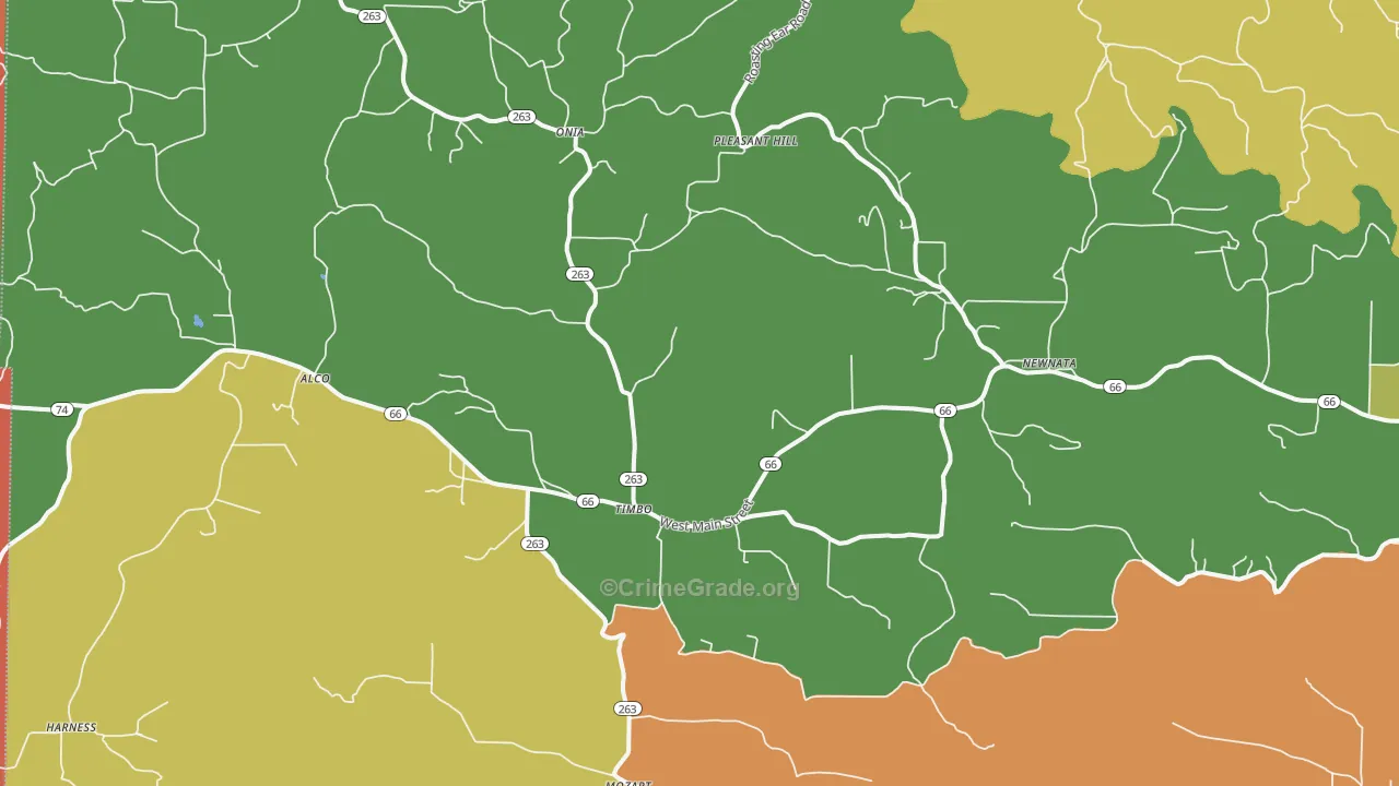 72680, AR Map of Theft Rates
