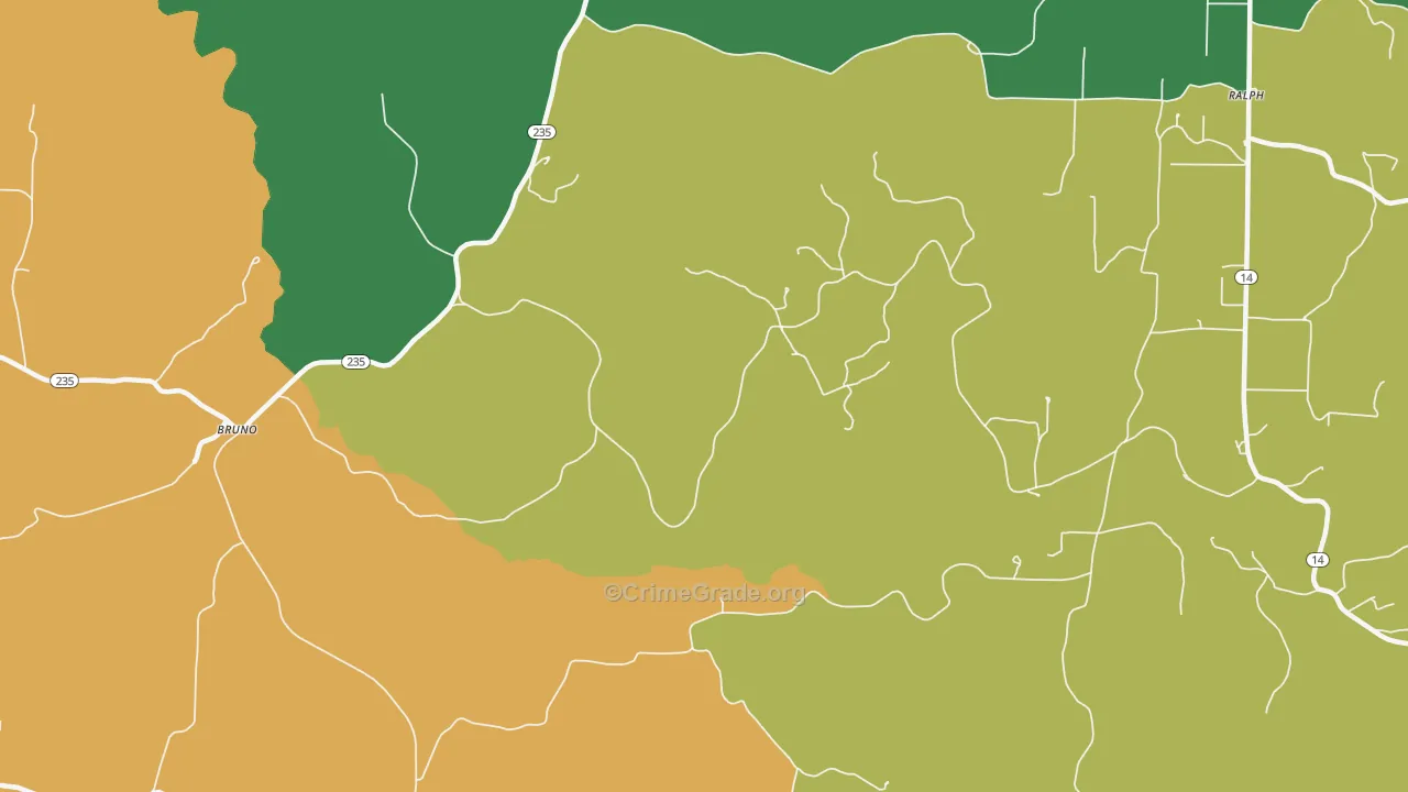 72682, AR Map of Theft Rates
