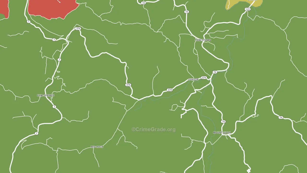 72683, AR Map of Theft Rates