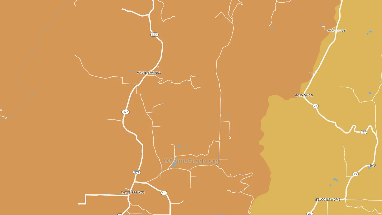 72686, AR Map of Theft Rates