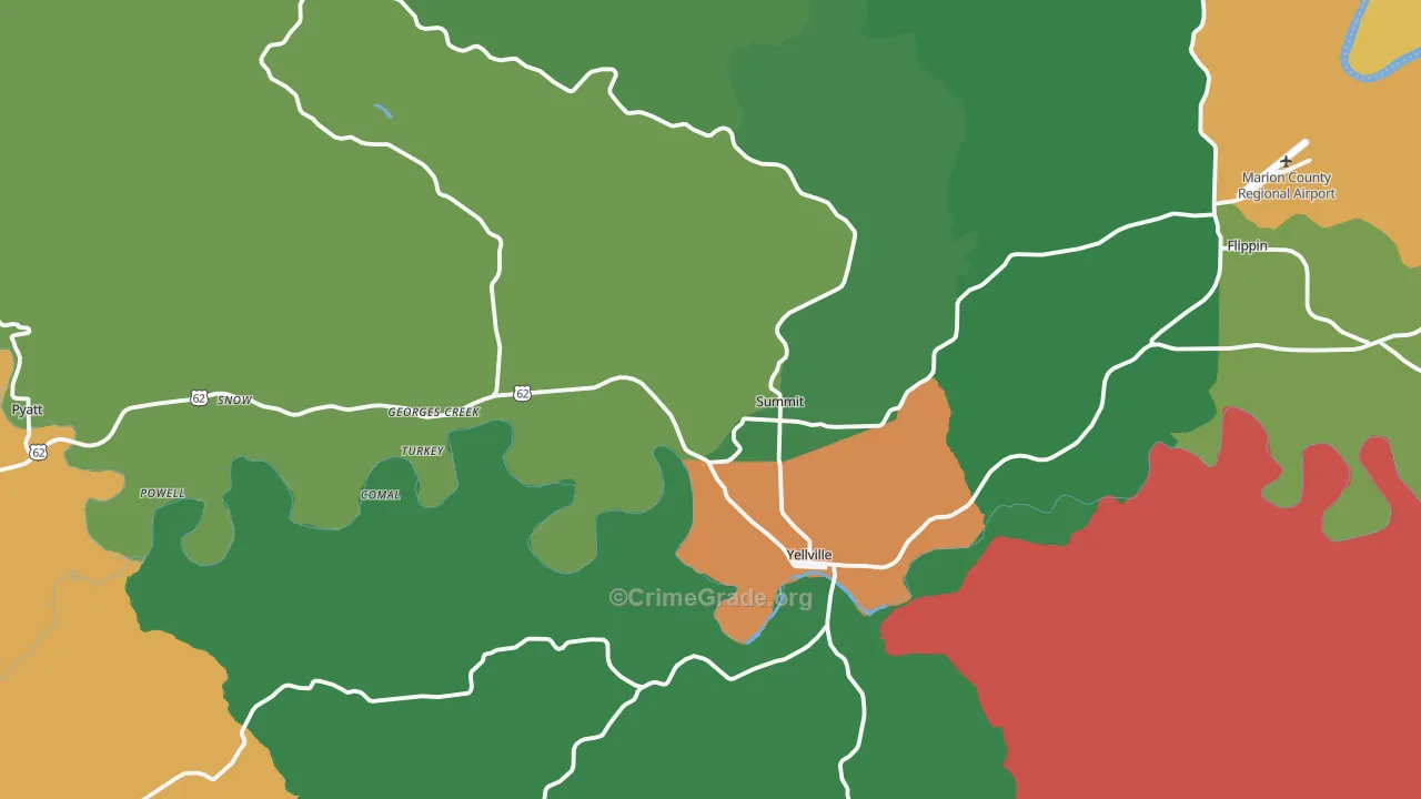 72687, AR Map of Theft Rates