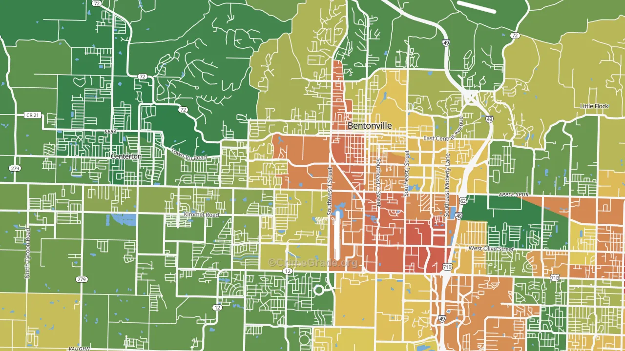 72712, AR Map of Theft Rates