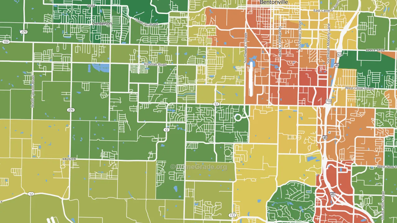 72713, AR Map of Theft Rates