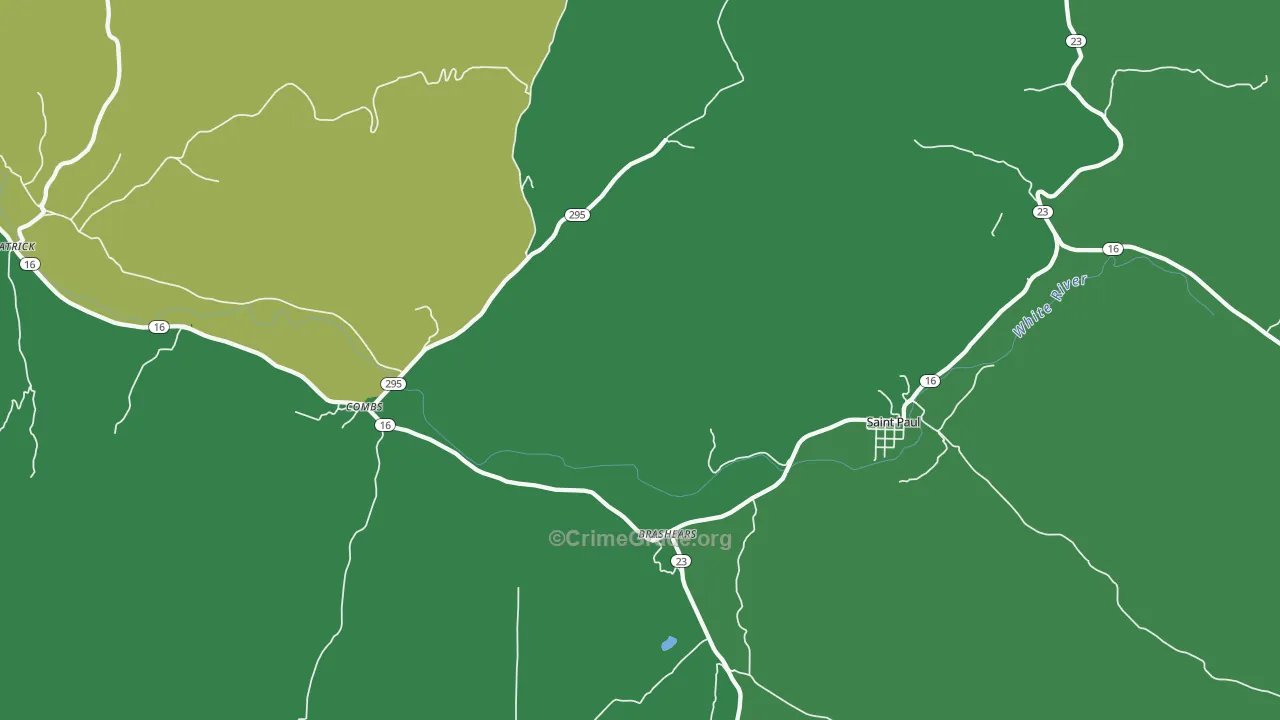 72721, AR Map of Theft Rates