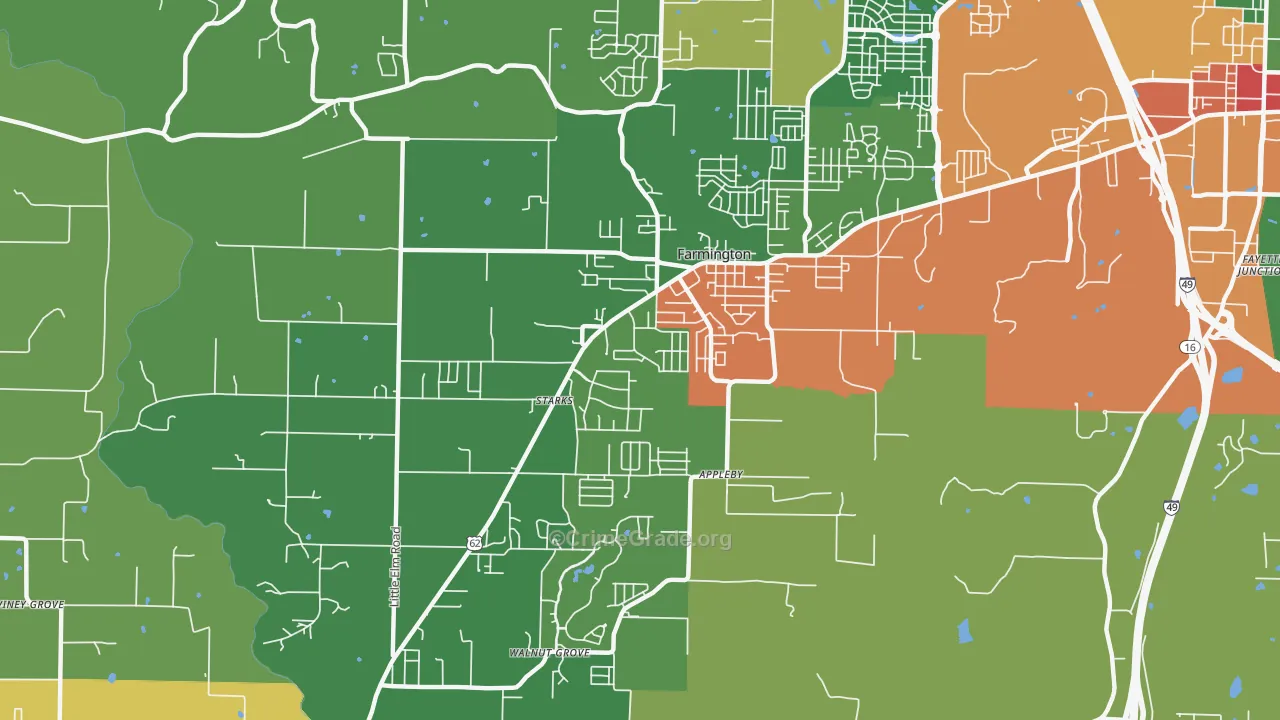 72730, AR Map of Theft Rates