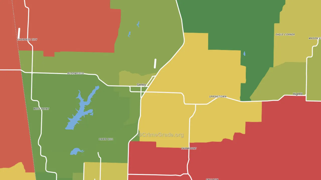72734, AR Map of Theft Rates