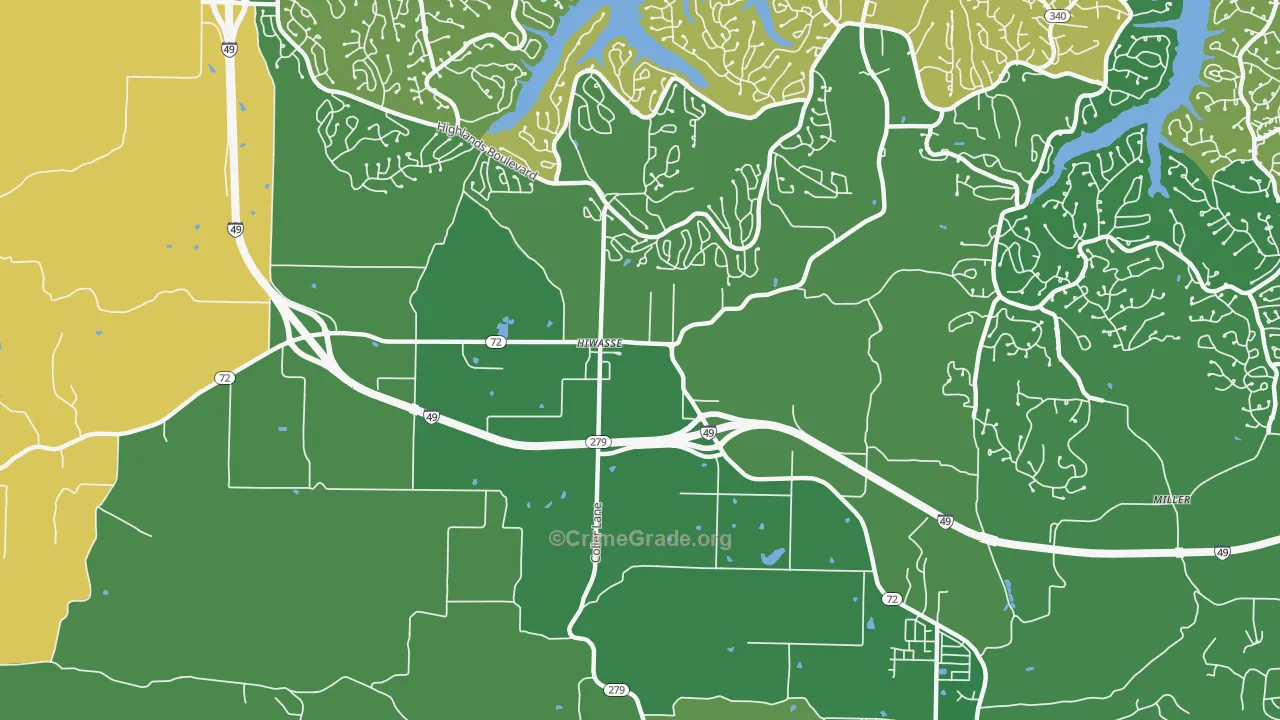72739, AR Map of Theft Rates