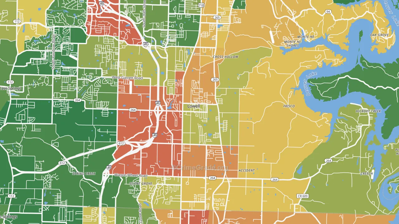 72745, AR Map of Theft Rates