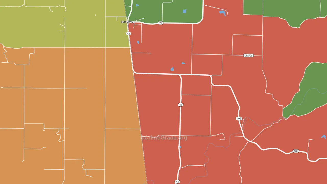 72747, AR Map of Theft Rates