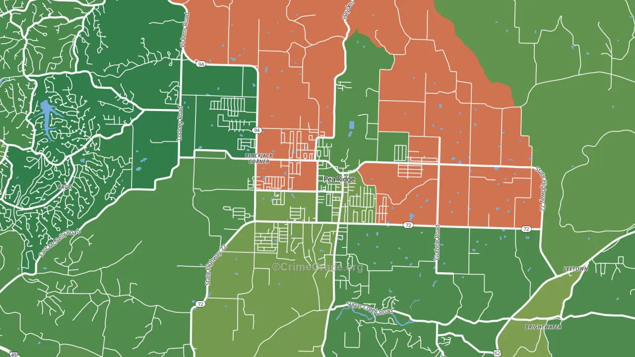 72751, AR Map of Theft Rates