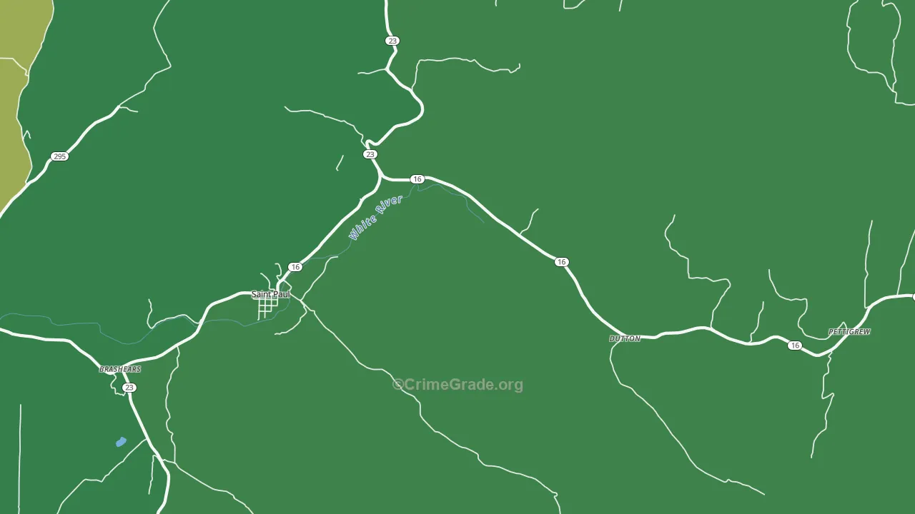 72760, AR Map of Theft Rates