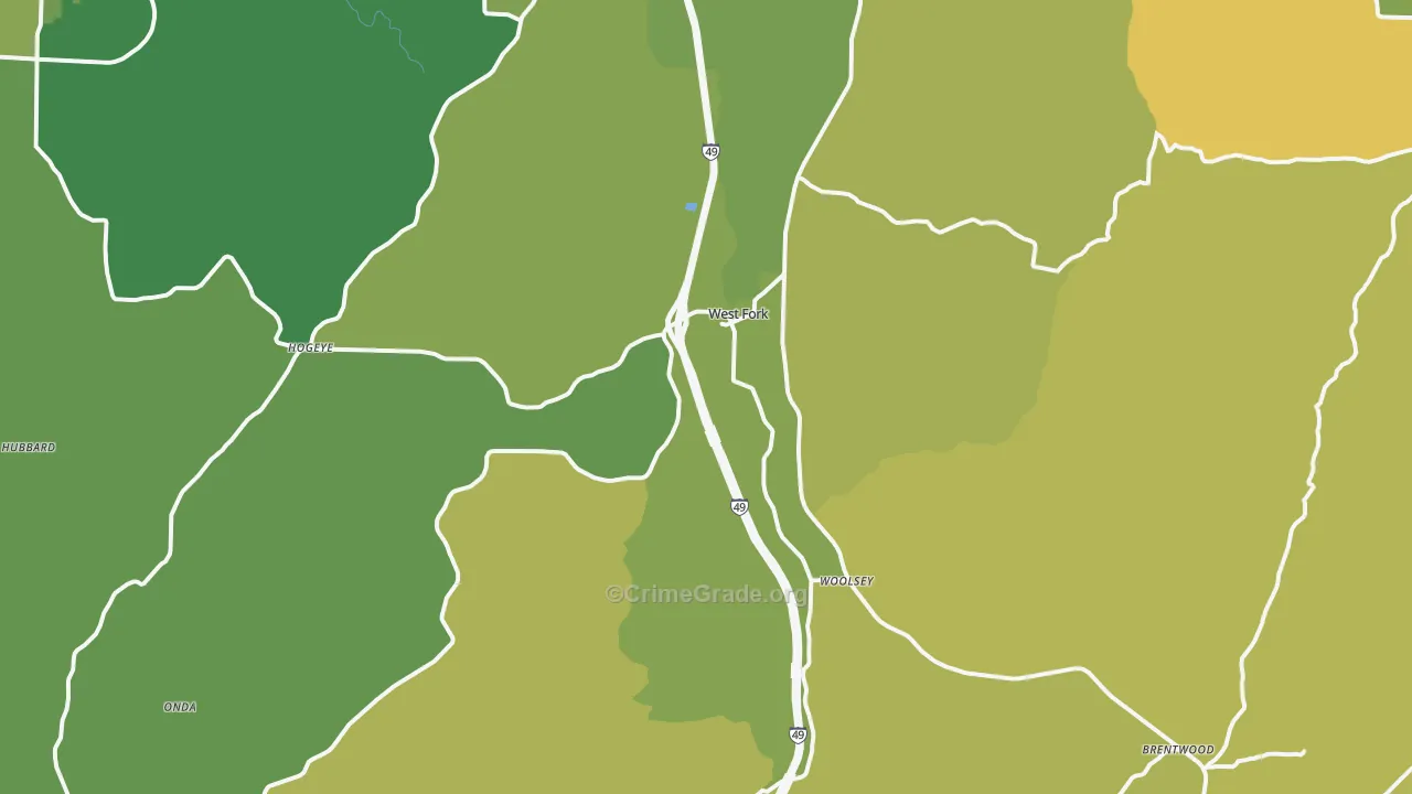 72774, AR Map of Theft Rates