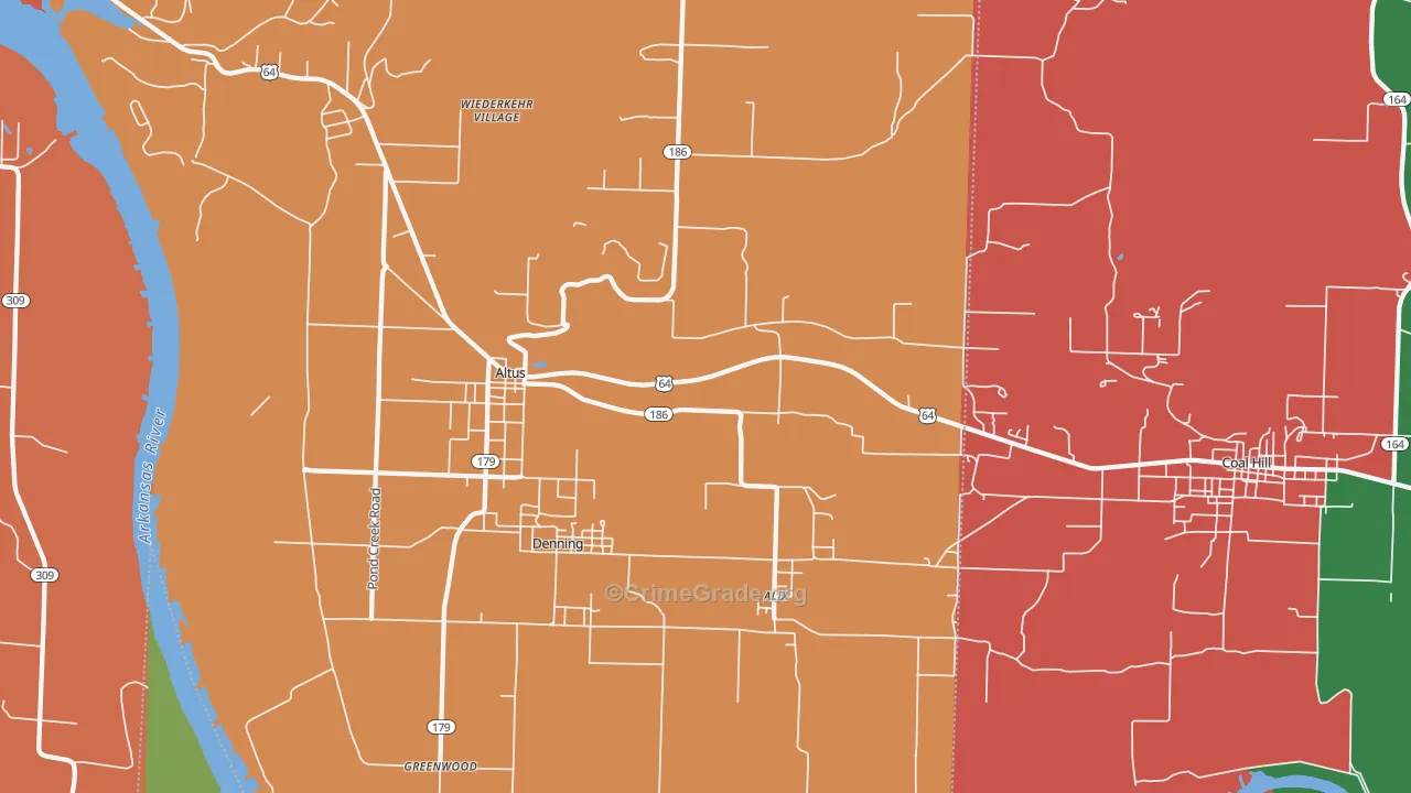 72821, AR Map of Theft Rates