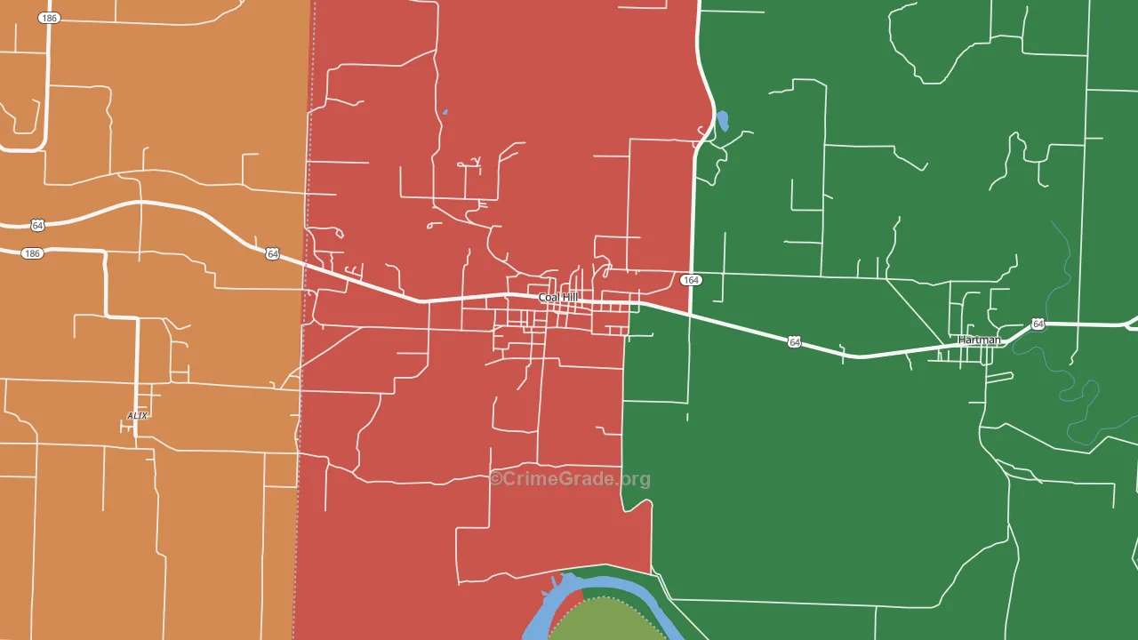 72832, AR Map of Theft Rates