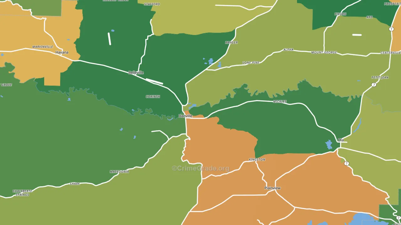 72833, AR Map of Theft Rates