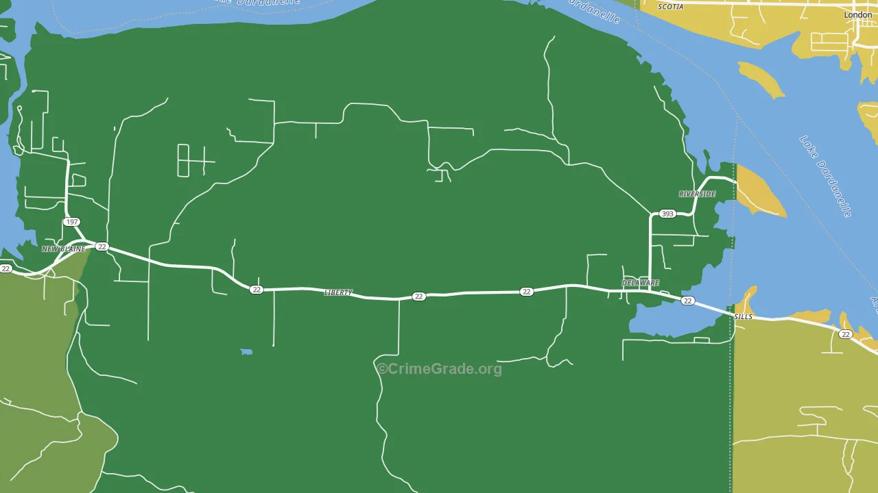 72835, AR Map of Theft Rates