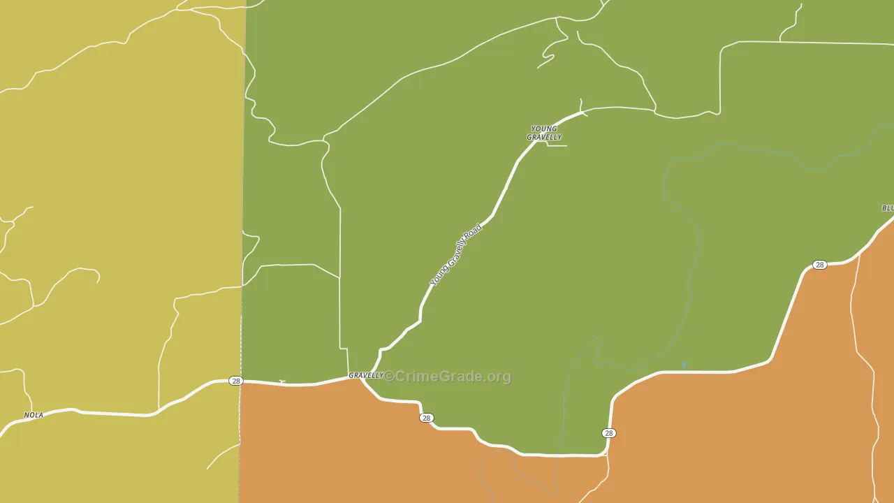 72838, AR Map of Theft Rates