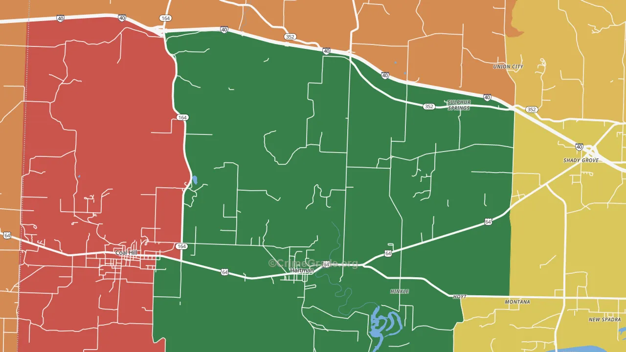 72840, AR Map of Theft Rates