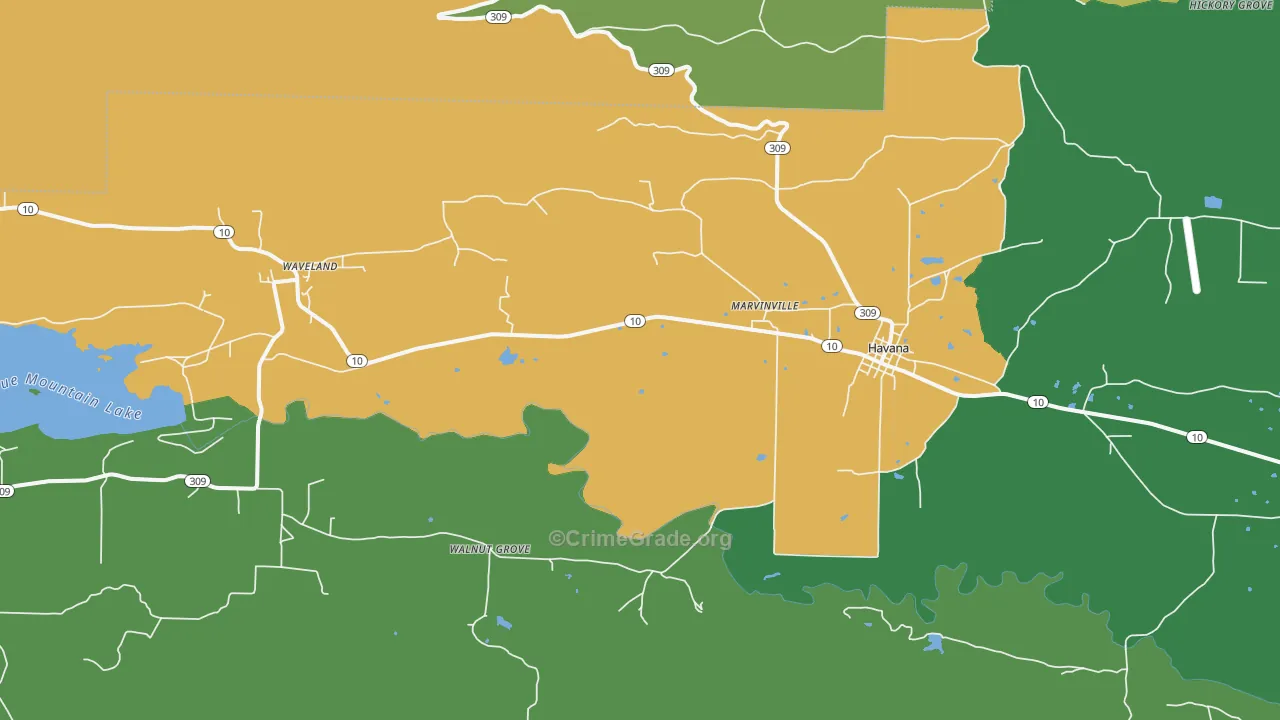 72842, AR Map of Theft Rates