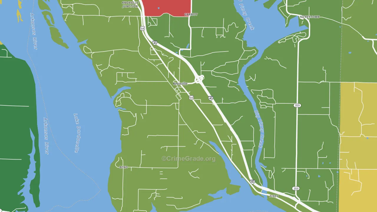 72845, AR Map of Theft Rates