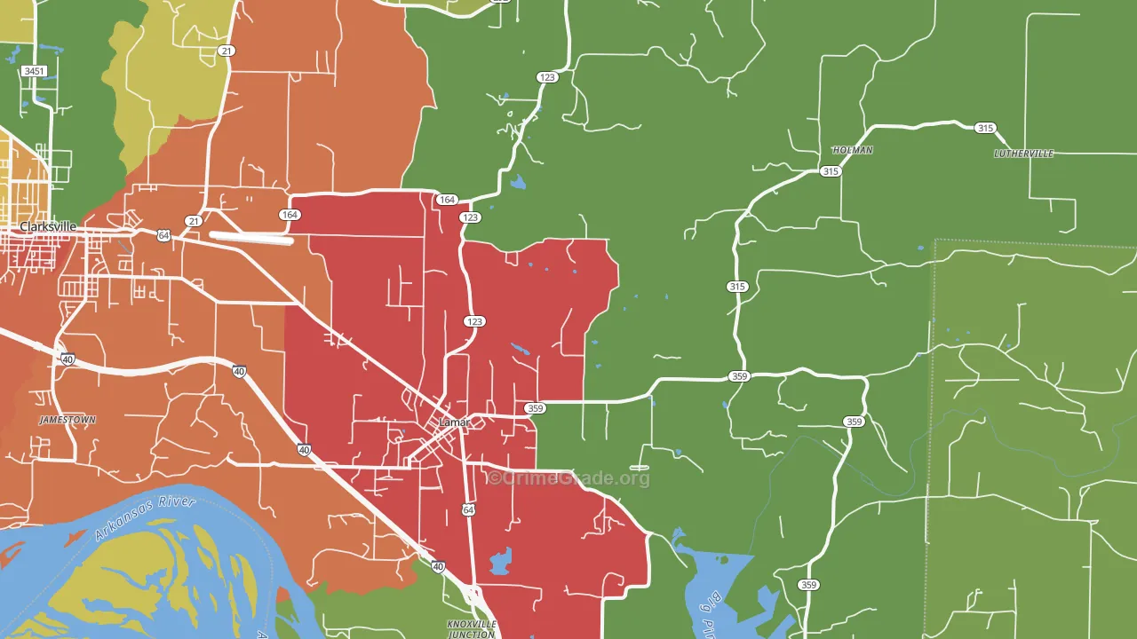 72846, AR Map of Theft Rates