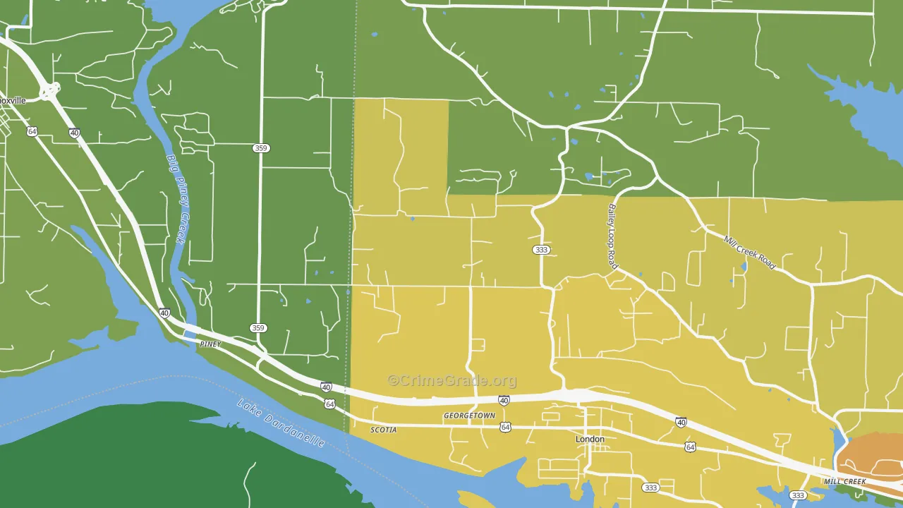 72847, AR Map of Theft Rates