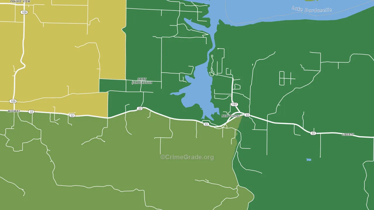 72851, AR Map of Theft Rates
