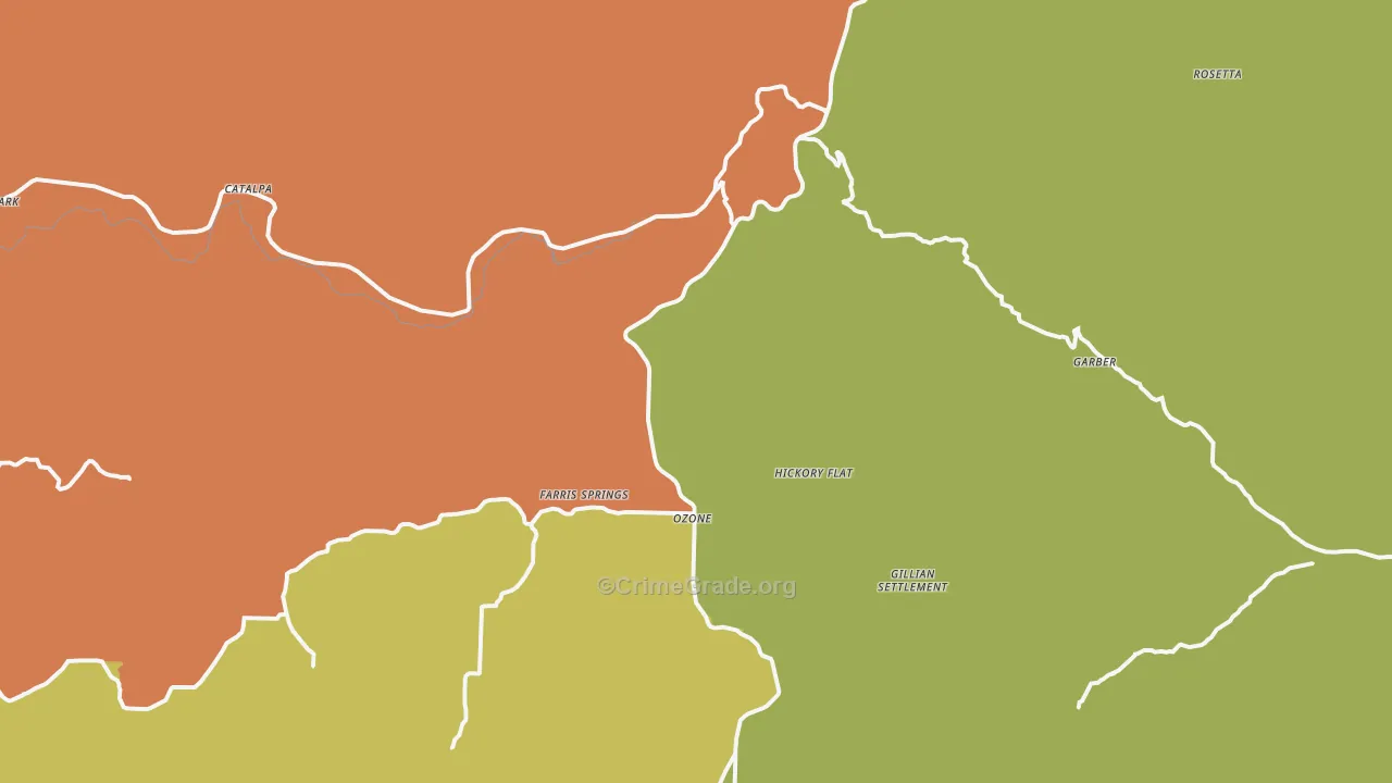 72854, AR Map of Theft Rates