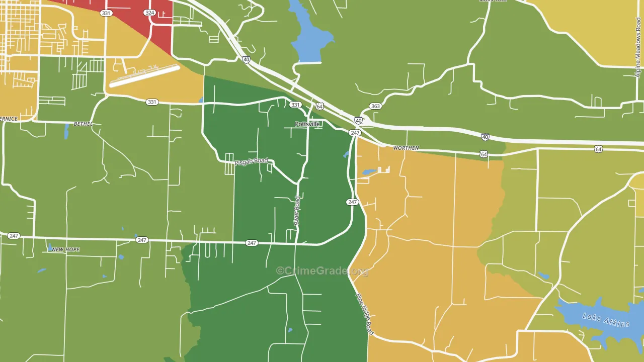 72858, AR Map of Theft Rates