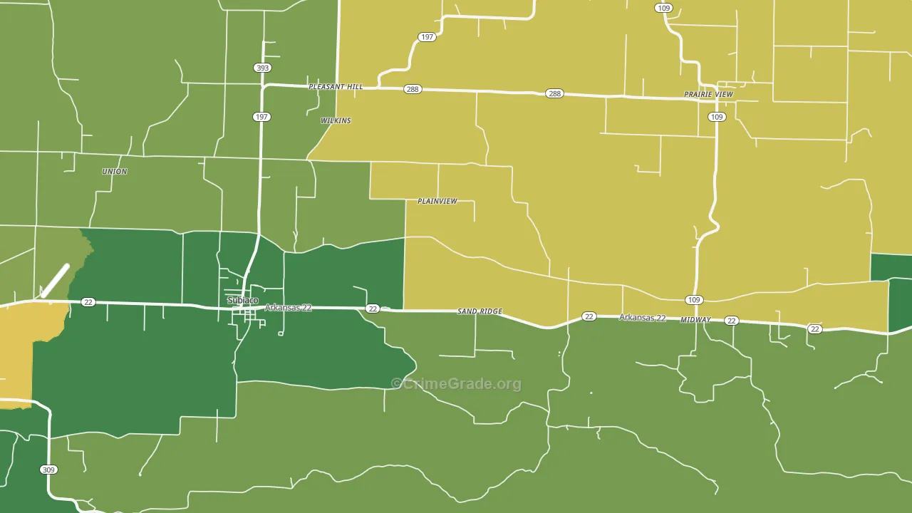 72865, AR Map of Theft Rates