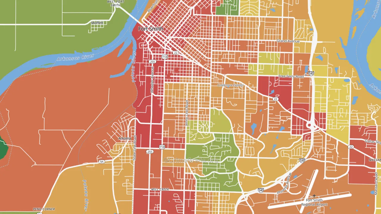 72901, AR Map of Theft Rates