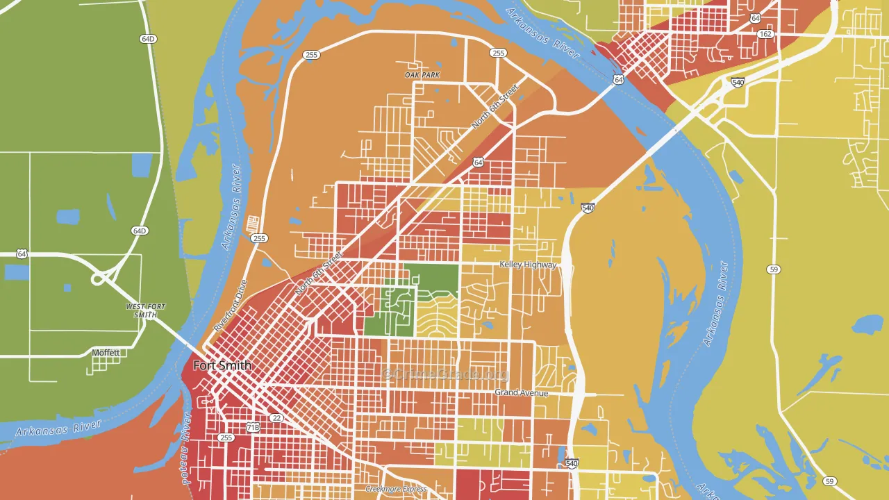 72904, AR Map of Theft Rates