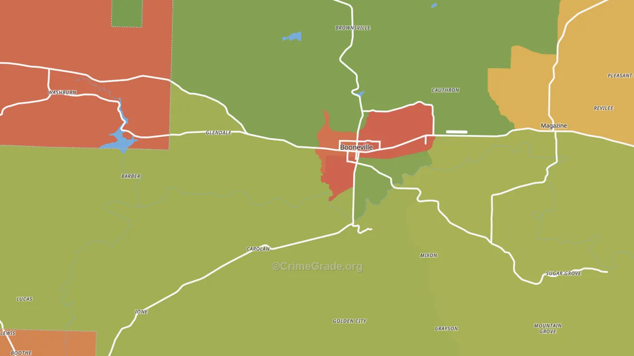 72927, AR Map of Theft Rates