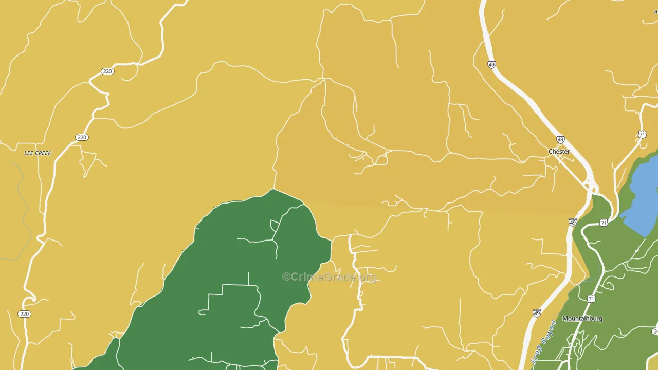 72934, AR Map of Theft Rates