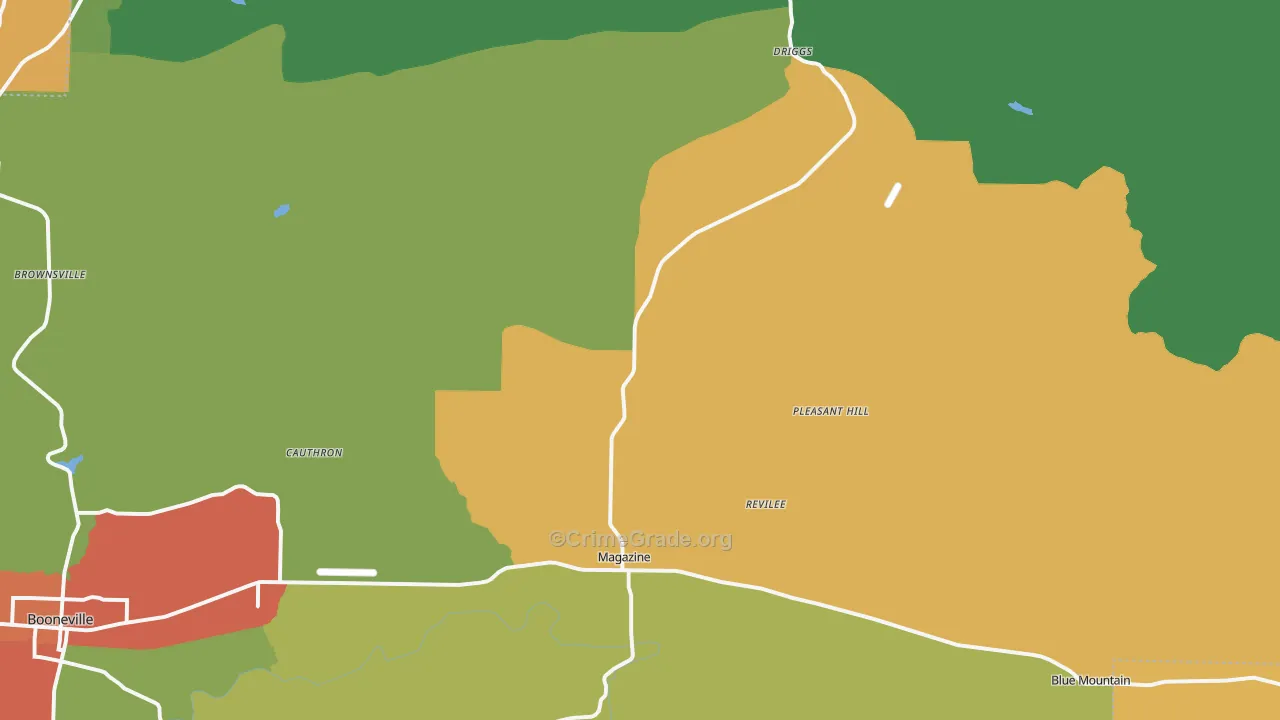 72943, AR Map of Theft Rates