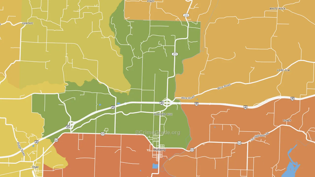72947, AR Map of Theft Rates