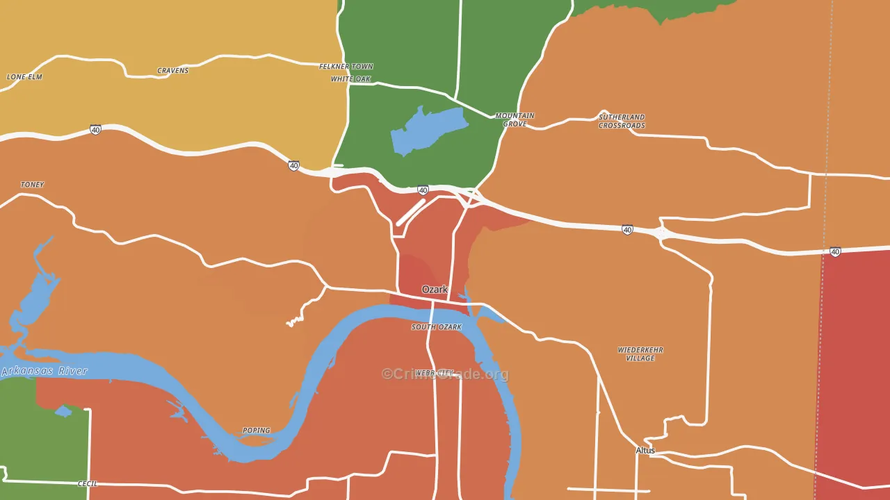 72949, AR Map of Theft Rates