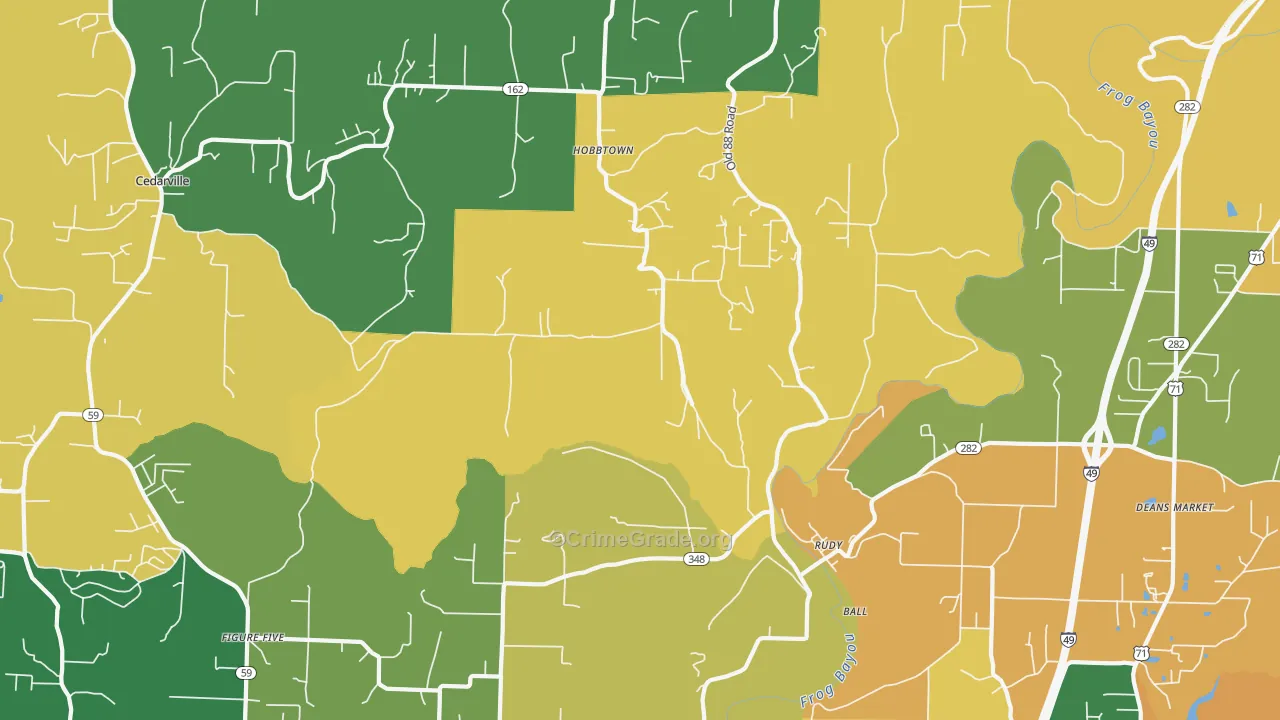 72952, AR Map of Theft Rates