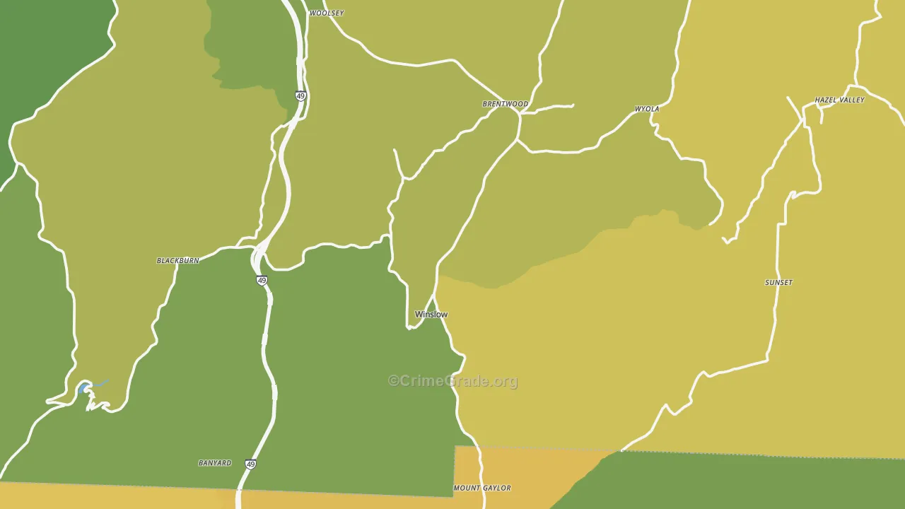 72959, AR Map of Theft Rates