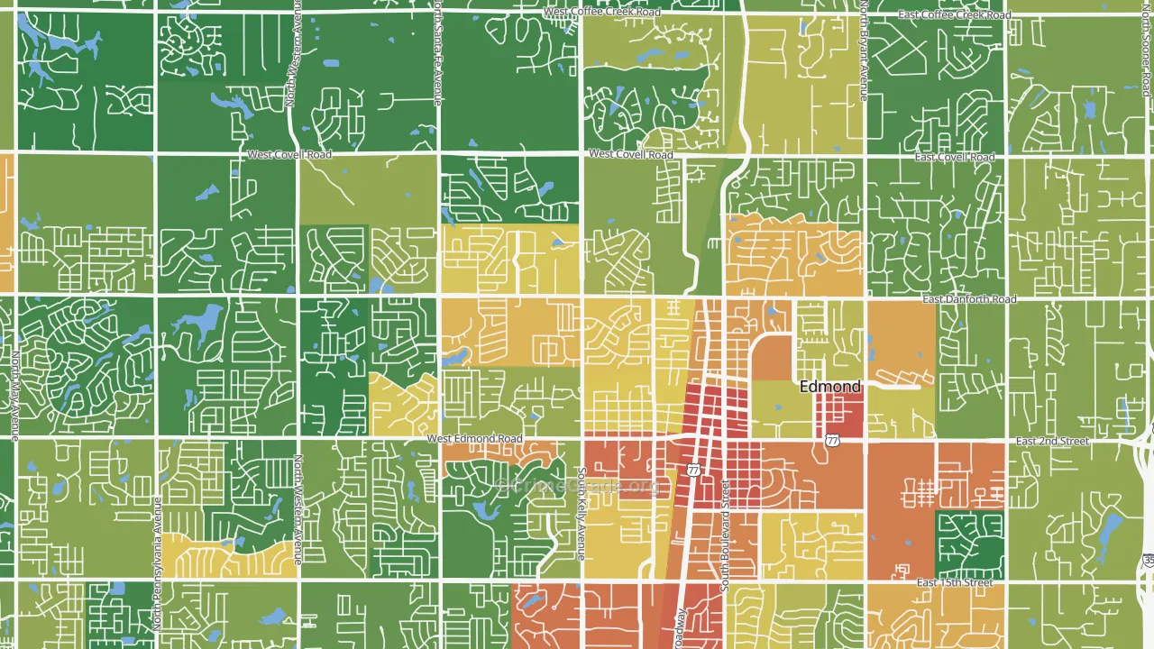 73003, OK Map of Theft Rates