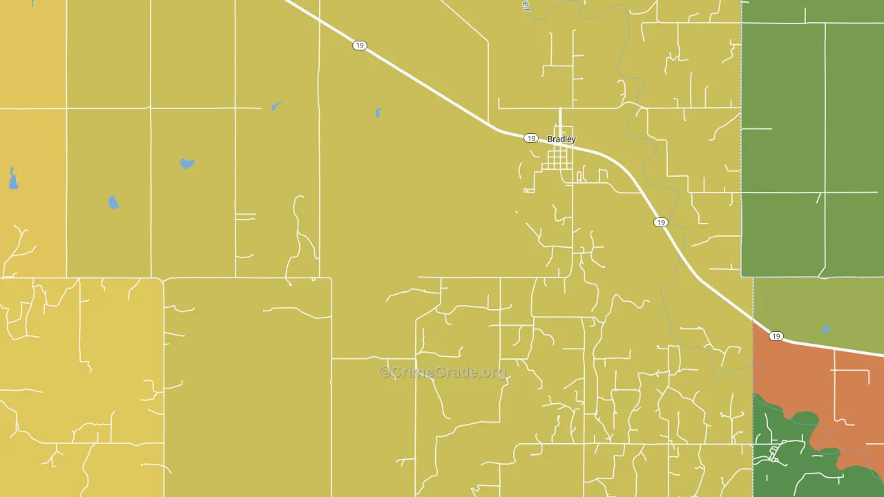 73011, OK Map of Theft Rates