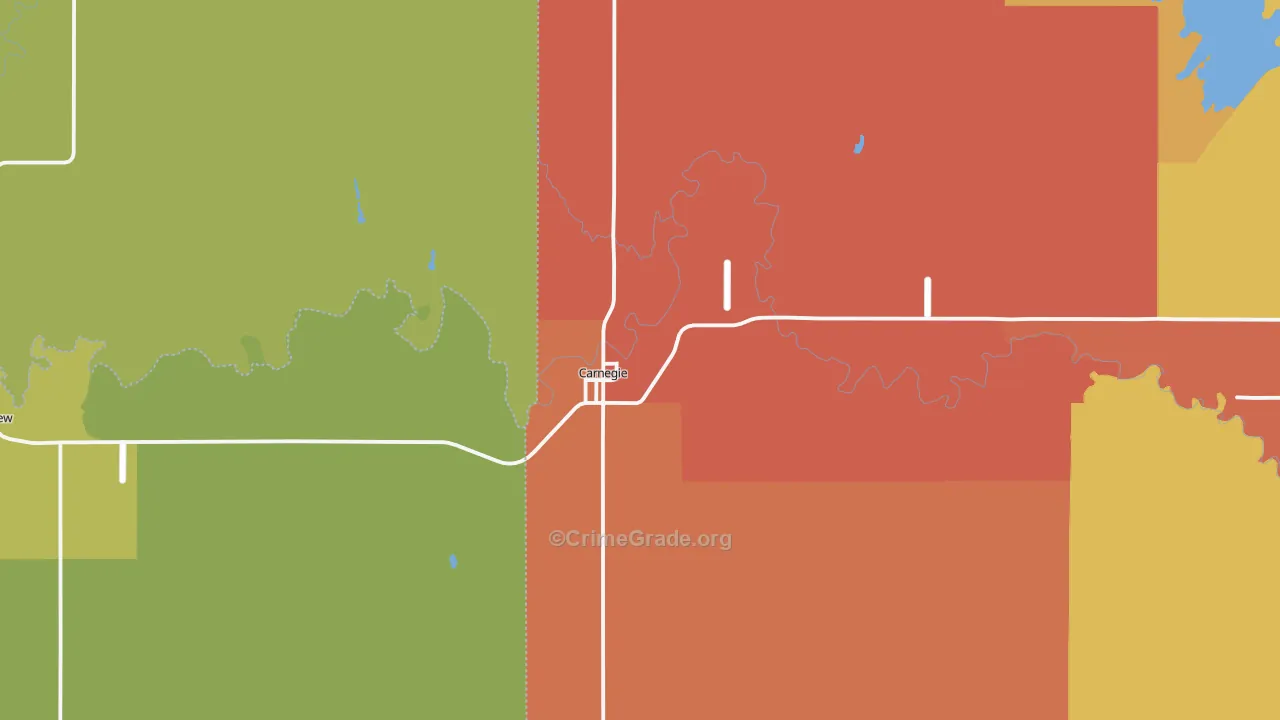 73015, OK Map of Theft Rates